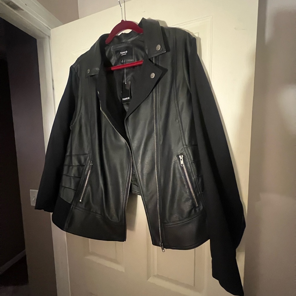 Torrid Trendy Black Women's Leather Jacket